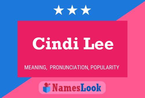 Cindi Lee Name Poster