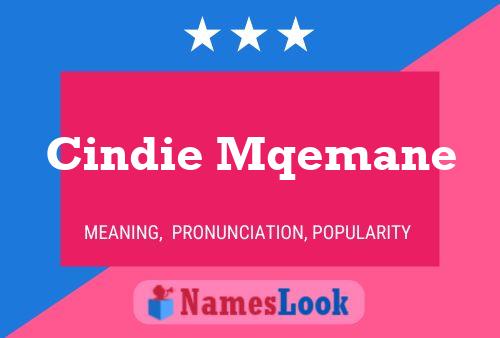 Cindie Mqemane Name Poster