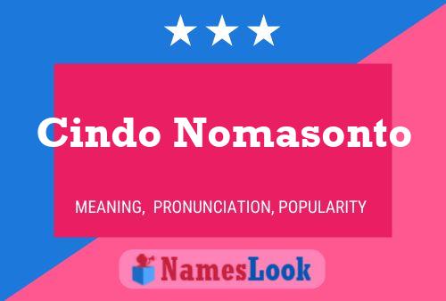 Cindo Nomasonto Name Poster