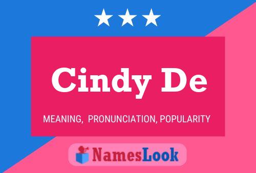 Cindy De Name Poster