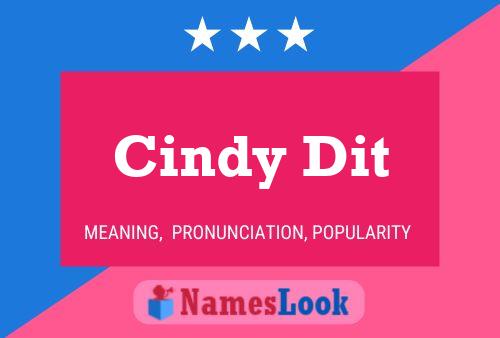 Cindy Dit Name Poster