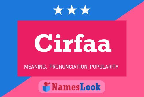 Cirfaa Name Poster