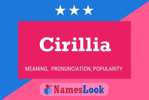 Cirillia Name Poster