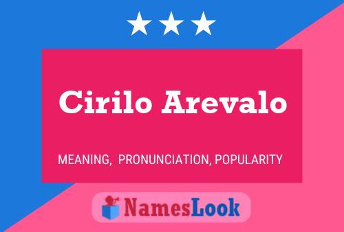 Cirilo Arevalo Name Poster