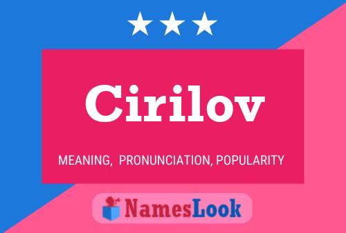 Cirilov Name Poster