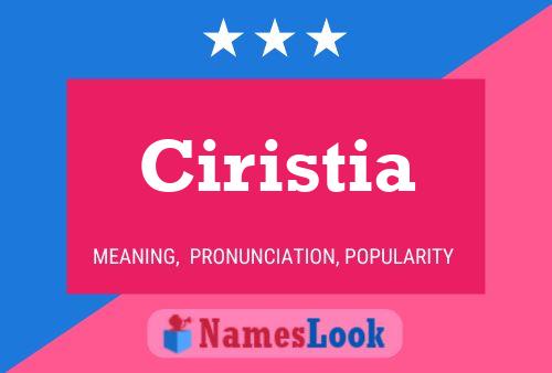 Ciristia Name Poster