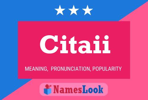 Citaii Name Poster