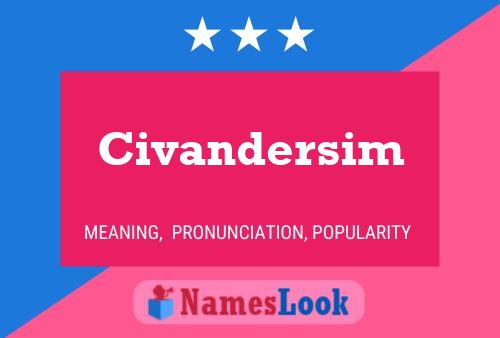 Civandersim Name Poster