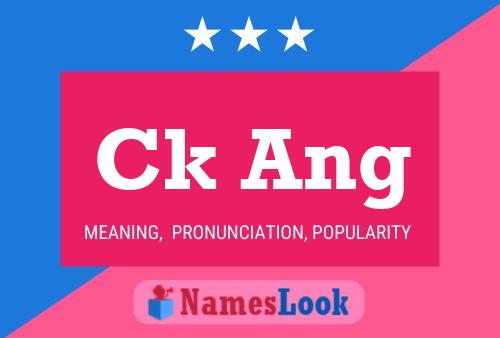 Ck Ang Name Poster