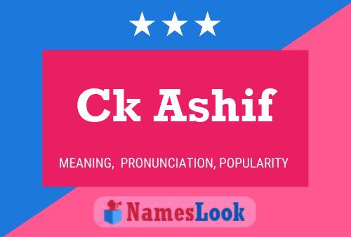 Ck Ashif Name Poster