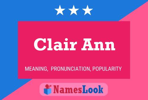 Clair Ann Name Poster