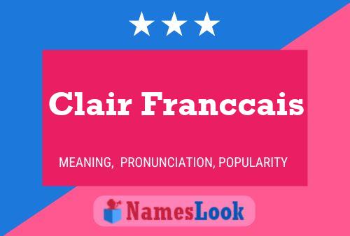 Clair Franccais Name Poster