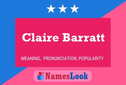 Claire Barratt Name Poster