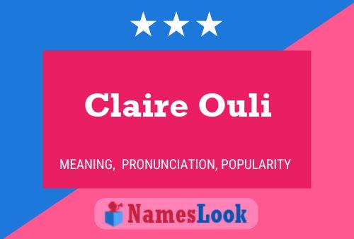 Claire Ouli Name Poster