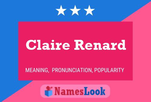 Claire Renard Name Poster