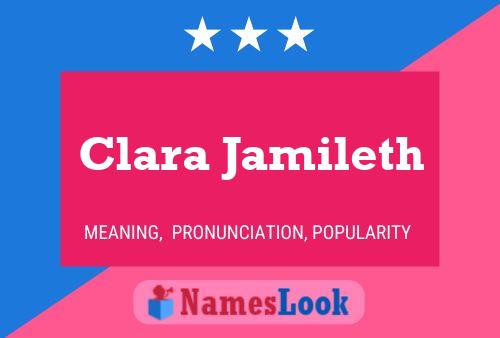 Clara Jamileth Name Poster