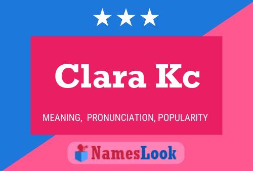 Clara Kc Name Poster