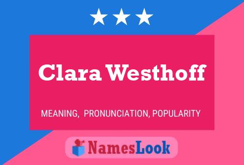 Clara Westhoff Name Poster