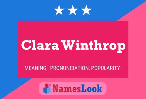 Clara Winthrop Name Poster