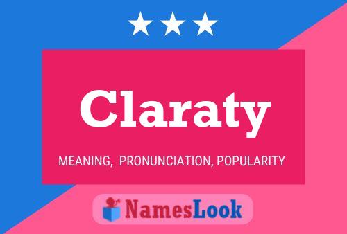 Claraty Name Poster