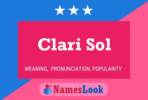 Clari Sol Name Poster