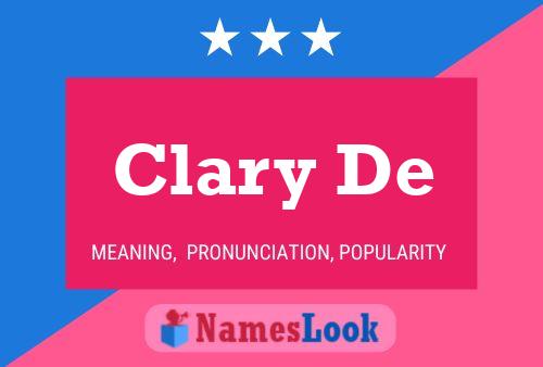 Clary De Name Poster