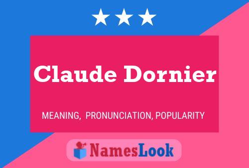 Claude Dornier Name Poster