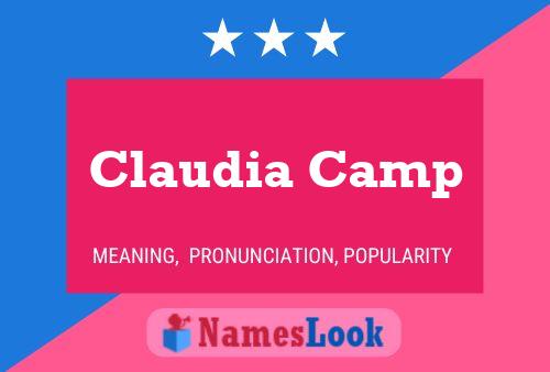 Claudia Camp Name Poster