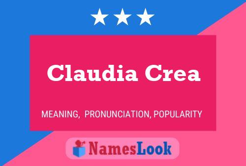 Claudia Crea Name Poster