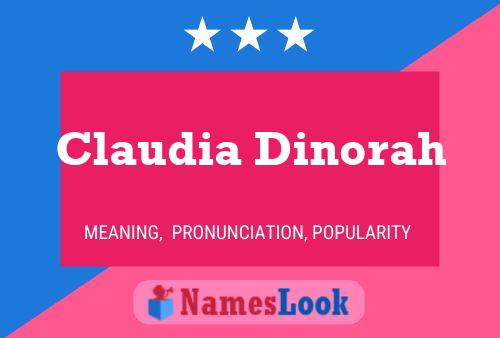 Claudia Dinorah Name Poster