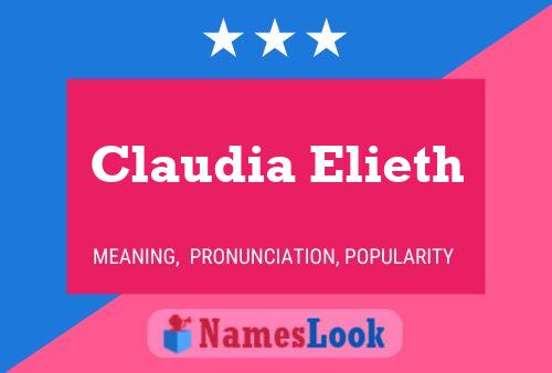 Claudia Elieth Name Poster