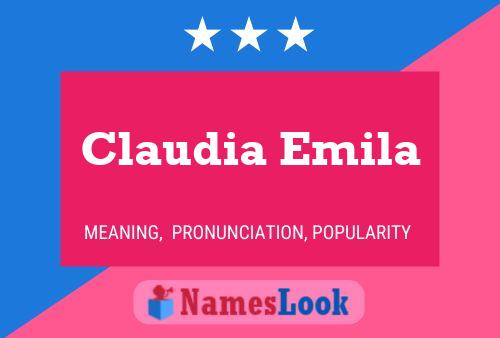 Claudia Emila Name Poster