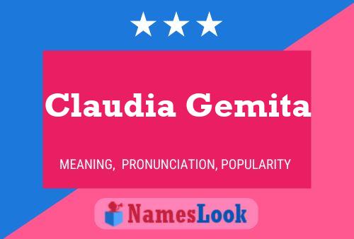 Claudia Gemita Name Poster