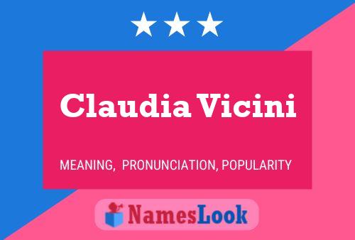 Claudia Vicini Name Poster