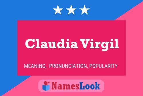 Claudia Virgil Name Poster