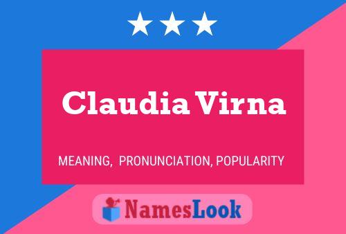 Claudia Virna Name Poster