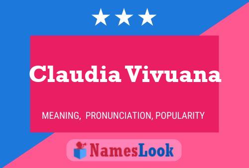 Claudia Vivuana Name Poster