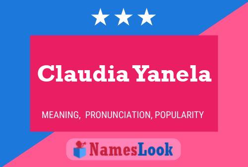 Claudia Yanela Name Poster