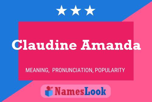 Claudine Amanda Name Poster