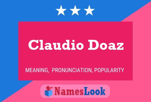 Claudio Doaz Name Poster