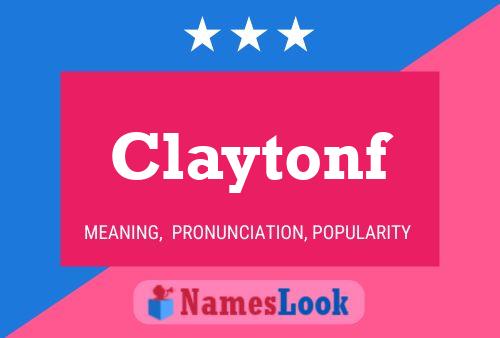 Claytonf Name Poster