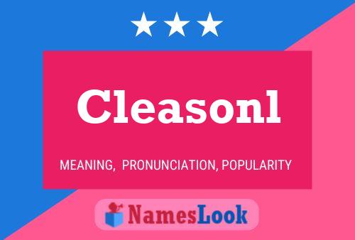 Cleasonl Name Poster