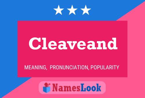 Cleaveand Name Poster