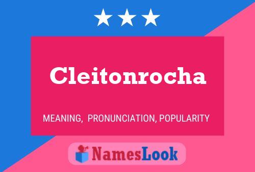 Cleitonrocha Name Poster