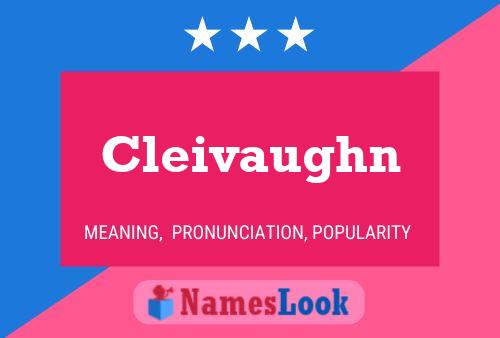 Cleivaughn Name Poster