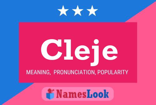 Cleje Name Poster