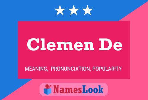 Clemen De Name Poster