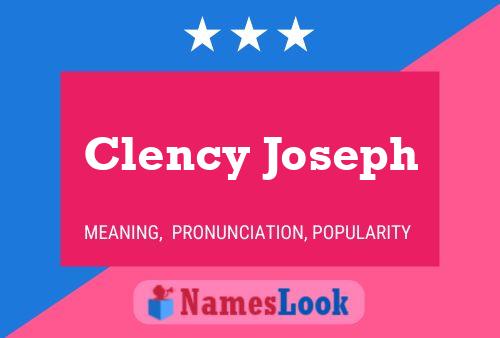 Clency Joseph Name Poster