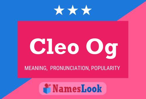 Cleo Og Name Poster