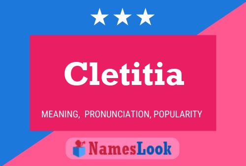 Cletitia Name Poster